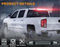 Led 3rd Third Brake Light For Nissan Frontier Pickup 2001 2002 2003 2004 High Mount Stop Cargo With Smoked Lens And Chrome