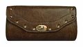 Vance Motorcycle Distressed Brownn Pvc Classic Hand Bag Withtwist Lock Closure Toolbag 