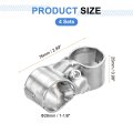 End Rail Clamps 4 Sets For 1 8 In Pipe Chain Link Fence Clamp Fitting With Screws And Nuts Silver 28mm Od 76 X 25mm Size