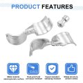 End Rail Clamps 4 Sets For 1 8 In Pipe Chain Link Fence Clamp Fitting With Screws And Nuts Silver 28mm Od 76 X 25mm Size