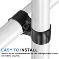 End Rail Clamps 4 Sets For 1 8 In Pipe Chain Link Fence Clamp Fitting With Screws And Nuts Silver 28mm Od 76 X 25mm Size