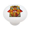 Babylonian Design Decorative High Gloss Ceramic Drawer Knob 