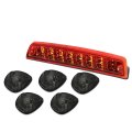 Auto Dynasty For Ram 1500 2500 3500 Br 5-piece Smoked Blue Led Cab Roof Top Lights Red 3rd Brake Cargo Reverse Light 