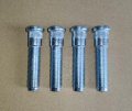 4pcs M14x1 50 Serrated Wheel Studs Bolt 610-783 15 8mm Knurl 63 6mm Length Replacement For 2012-2024 Dodge Ram 2500 Front Or 