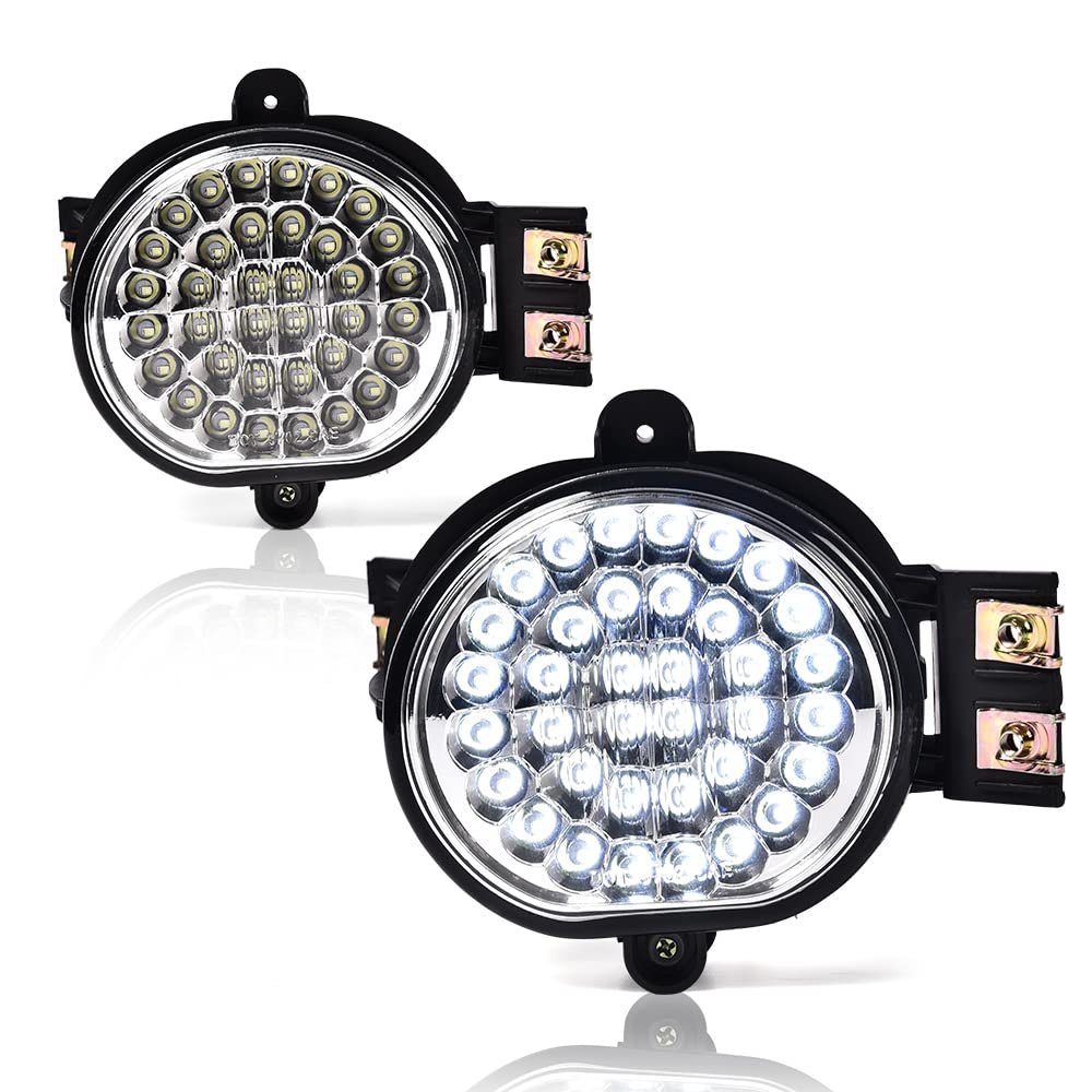 Front Bumper Led Fog Lights For 2002-2008 Dodge Ram 1500 2003-2009 2500 3500 Light Assembly Driver Passenger Side Left Right