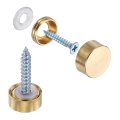 10pcs Screw Covers Caps Brass Mirror Screws Decorative Cover Nail Fasteners For Sign Advertising Hardware Construction 12mm 