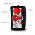 Amerilite Chrome Replacement Brake Tail Lights Set For Ford Excursion Econoline Van Passenger And Driver Side