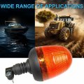 Hqrp Flexible Pipe Mount Low Profile Amber Beacon Emergency Hazard Warning Safety Led Strobe Lights For Golf Cart Truck Tractor