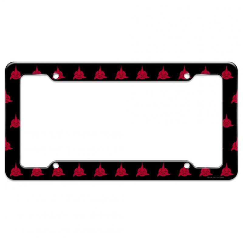 Star Trek Klingon Shield License Plate Frame Officially Licensed Plastic Tag Holder For North American Cars 12 3 In X 6 Uv And