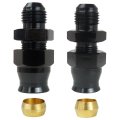Xspeedonline 2pcs 6an 9 16-18 Unf Male Flare To 3 8 5 16 Hardline Compression Fitting Fuel Oil Line Connector 