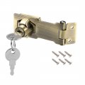 3-inch Keyed Hasp Locks Zinc Alloy Twist Knob Locking W Screws For Door Cabinet Different Bronze Tone 