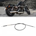 Uxcell 130cm Length Black Rubber Coated Motorcycle Motorbike Clutch Cable Wire For Cg200