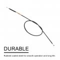 Uxcell 130cm Length Black Rubber Coated Motorcycle Motorbike Clutch Cable Wire For Cg200