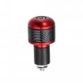 X Autohaux 1 Pair 7 8 22mm Red Carbon Fiber Pattern Motorcycle Handlebar End Grips Bar Ends Plug Cap