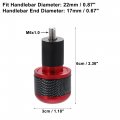 X Autohaux 1 Pair 7 8 22mm Red Carbon Fiber Pattern Motorcycle Handlebar End Grips Bar Ends Plug Cap