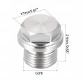 Uxcell G3 8 Male Outer Hex Head Plug 304 Stainless Steel Solid Thread Corrosion Resistant Bung Pipe Fitting