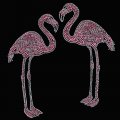Carscover Pink Flamingo Birds Pair Crystal Diamond Bling Rhinestone Studded Carpet Car Suv Truck Floor Mats 4 Pcs 