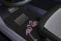 Carscover Pink Flamingo Birds Pair Crystal Diamond Bling Rhinestone Studded Carpet Car Suv Truck Floor Mats 4 Pcs