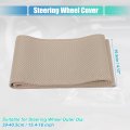 Uxcell Hand Sewn Steering Wheel Cover Stitch With Needle And Thread Universal Fit 15 4-16 Inch 39-40 5cm Dia For Car Truck Suv