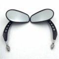 Httmt Black Big Side Mirrors 8mm Compatible With H-d Dyna Super Glide Convertible Fxds Conv