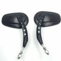 Httmt Black Big Side Mirrors 8mm Compatible With H-d Dyna Super Glide Convertible Fxds Conv