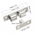 Uxcell 5pcs Cabinet Door Closet Brass Double Ball Catch Tension Latch 40mml Silver Tone