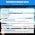 Universal 2 Pack Windshield Washer Nozzle Kit For Chrysler 300 2005 To 2010 And Dodge Ram 2009 2024 Replace 4805742ac 4805742ab