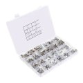 All-carb 300 Pcs Rivet Nuts Kit Aluminum Flat Head Threadednut Insert Rivet Assortment 150pcs Metric Sae M3 M4 M5 M6 M8 6-32