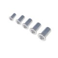 All-carb 300 Pcs Rivet Nuts Kit Aluminum Flat Head Threadednut Insert Rivet Assortment 150pcs Metric Sae M3 M4 M5 M6 M8 6-32