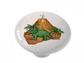 Gotham Decor Triceratops Volcano Ceramic Drawer Knob 