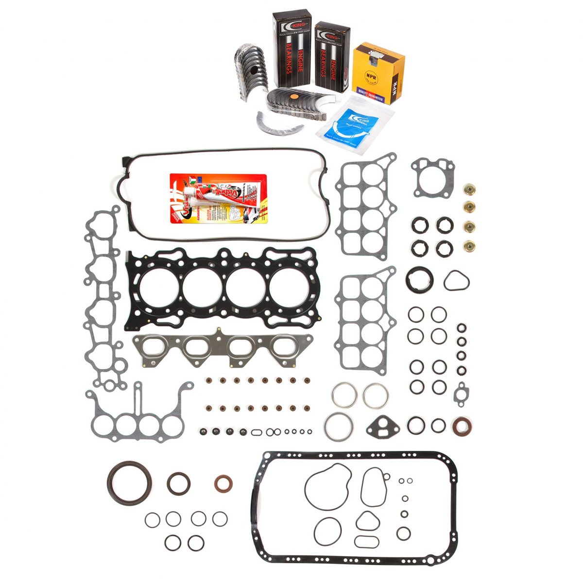 Engine Rering Kit Fsbrr4012 For -96 Honda Accord Sohc F22a1 F22a4 F22a6 Full Gasket Set 0 25mm Or 0 010 In Oversize Main Rod