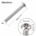 Uxcell M6x45mm Torx Security Machine Screw 20pcs Pan Head Screws Inside Column With T30 L-type Wrench 304 Stainless Steel