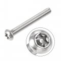 Uxcell M6x45mm Torx Security Machine Screw 20pcs Pan Head Screws Inside Column With T30 L-type Wrench 304 Stainless Steel