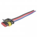 Carbhub 5 Sets 3 Pin Connector Waterproof With Male And Female Way 16 Awg Wire Fit For Motorcycle Scooter Car Truck Quad Bike