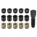 Zerone Spark Plug Thread Repair Kit 16pcs 14mm X 1 25 Tool Tap W Portable Case 