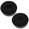 Micro Traders 2pcs Car Led Headlight Dust Covers 45-90mm Rubber Seal Waterproof Dustproof Headlamp Cap Housing Shell Black 