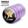 U S Army Logo With Soldier Silhouettes Tire Rim Wheel Aluminum Valve Stem Caps