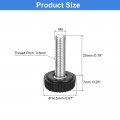 Uxcell 25pcs M5x20mm Threaded Knurled Thumb Screws Zinc Plated Carbon Steel Clamping Knobs Grip Plastic Round Head Thumbscrews