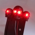 Httmt- Black Curve Side Mount License Plate Bracket W Skull Led Tail Light 7 8 1 Axle P N Usmt301a-s-bk