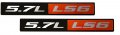 Combo A Ls6 5 7l Gunmetal Oil Cap In Billet Aluminum 2 X Pair Set Red Black Liter Real Engine Hood Emblem Badge Nameplate Crate