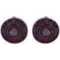 Fog Light Assembly Pair For Saab 9-7x 2005 To 2009 Driver And Passenger Side With Bulbs Dot Certified Gm2592149 