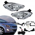 Clear Fog Lamp Assembly With Wiring Harness And Switch For Elantra 2011 2012 2013 92202-3x020 922023x020 Halogen Bumper Lights 