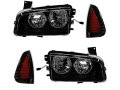 Halogen Headlight And Cornering Light Kit 4 Piece Set For 2007-2010 Dodge Charger From 11 08 2006 