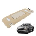 Beige Driver Left Sun Visor Mirror Replacement For Silverado Tahoe Yukon Suburban 2007-2014 22850306 