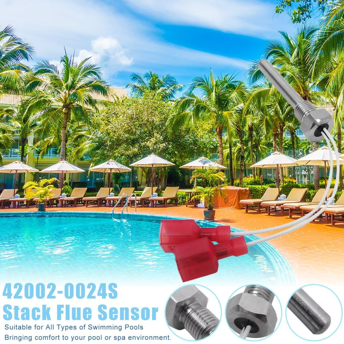 42002-0024s Stack Flue Sensor Replacement Compatible For Pentair Mastertemp And Sta-rite Max-e-therm Pool Spa Heater Electrical