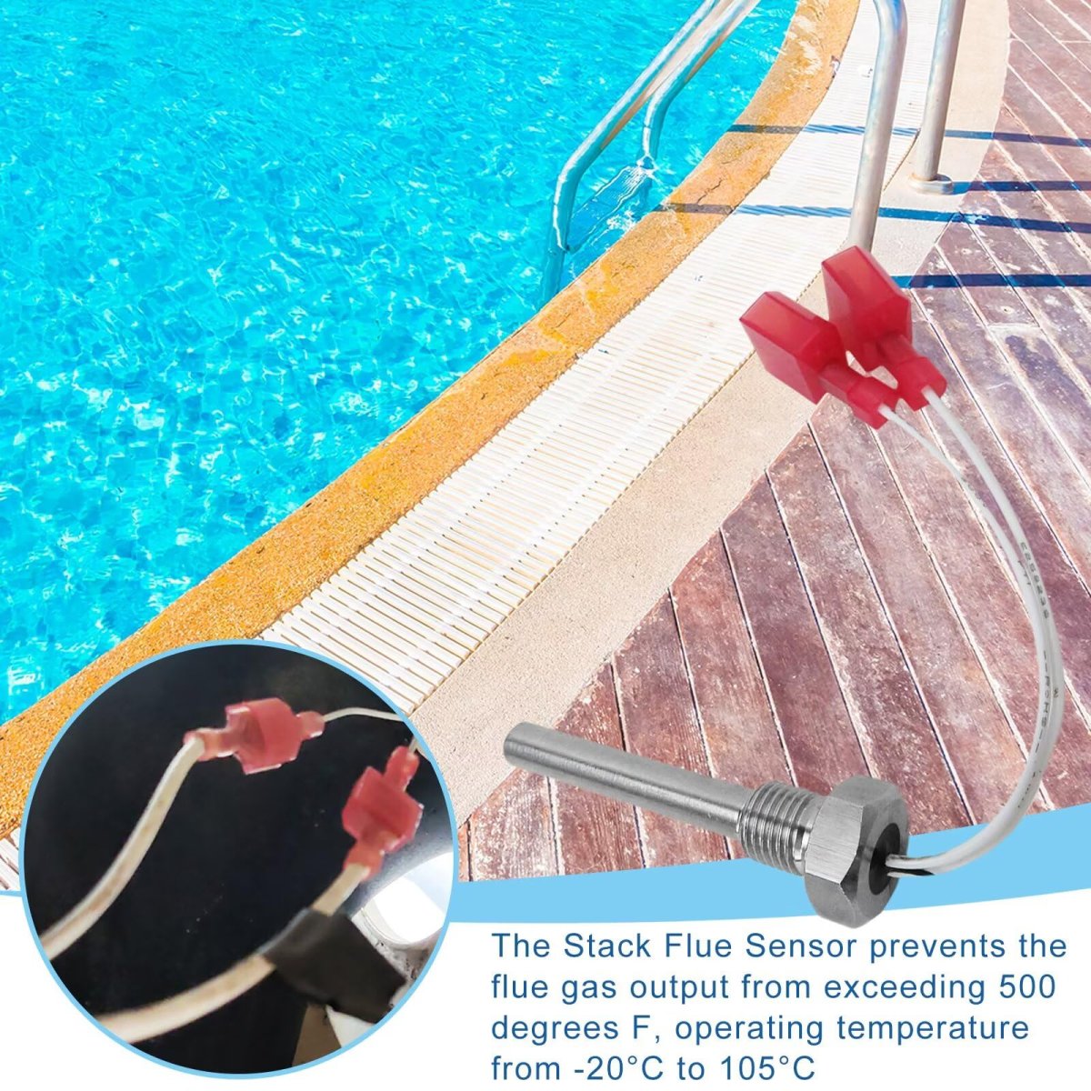 42002-0024s Stack Flue Sensor Replacement Compatible For Pentair Mastertemp And Sta-rite Max-e-therm Pool Spa Heater Electrical
