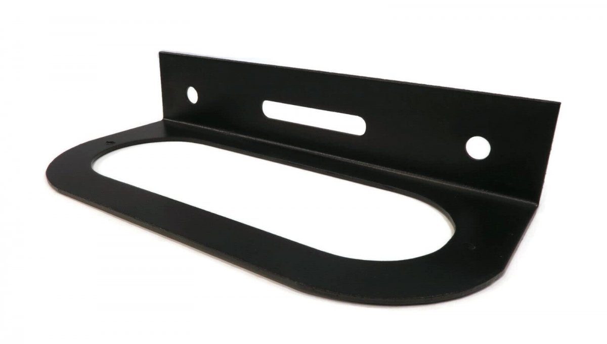Pack Of 6 Black Metal Light Mounting Brackets For In Oval Led Brake Tail Lights Fits Trucks Semi Trailers Rvs Campers Boats And