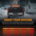 Xridonsen 35 Inch Traffic Advisor Light Bar 144 Led Amber Red Strobe Lights Emergency Warning Flashing Safety Interior