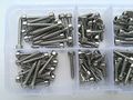 105pcs M3 5 Allen Self Tapping Screws Stainless Steel Hex Socket Cap Head Self-attack Bolts Smooth Cup Drilling Screw Bolt Kits