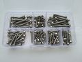 105pcs M3 5 Allen Self Tapping Screws Stainless Steel Hex Socket Cap Head Self-attack Bolts Smooth Cup Drilling Screw Bolt Kits